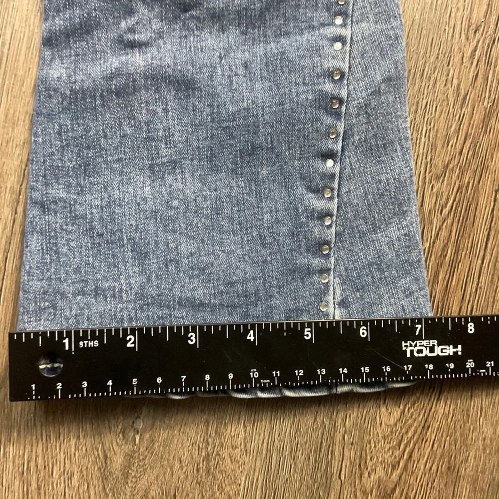Y2K True Religion Rhinestone Embellished Joey Hi Rise Flare Jeans Girls‎ 8 Blue